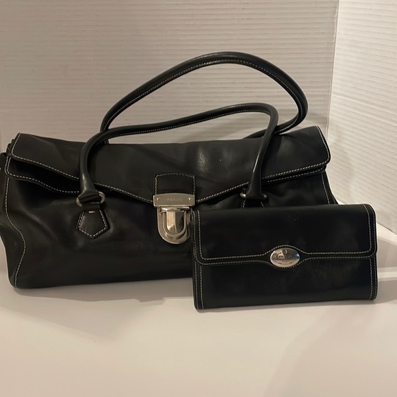 Prada Handbags - Prada Leather Bag / Wallet Set